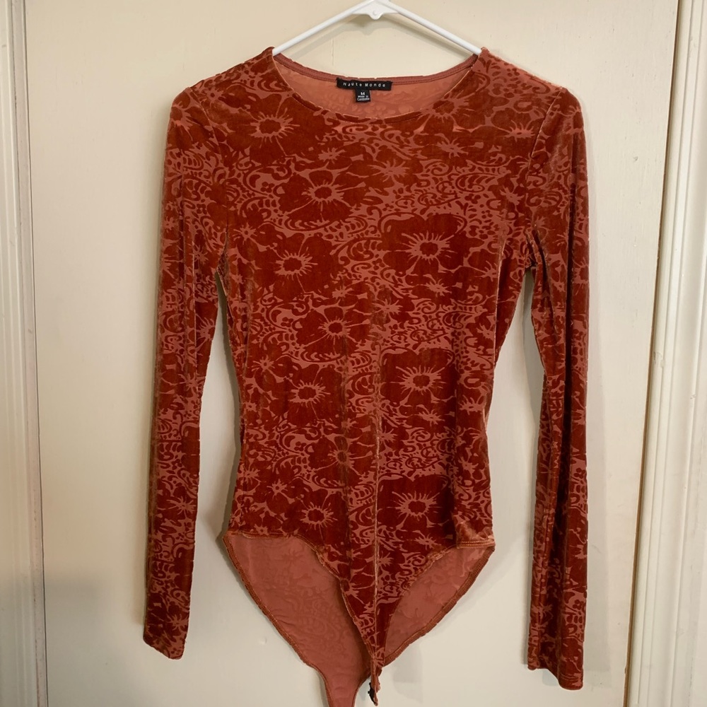 Terracotta Velvet Top